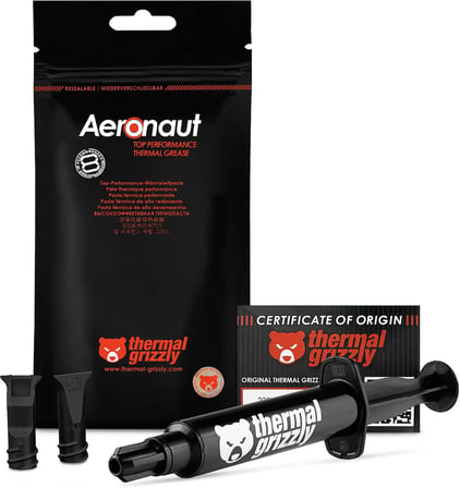 Aeronaut - Yüksek Kaliteli Termal Macun - Tüm CPU ve Grafik Kartı Soğutucuları İçin Soğutma ve Sessiz Soğutucu Bağlantısı (7,8 gram)