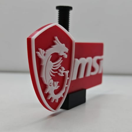 MSI Logolu Ayarlanabilir Ekran Kartı Tutucu - GPU Sarkma Önleyici Yükseklik Ayarlı Destek Aparatı (60mm - 105mm)