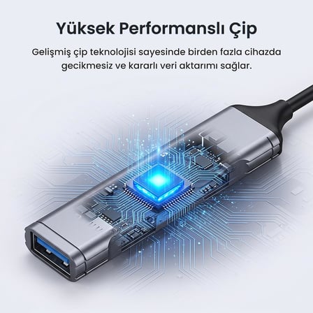 4 Portlu USB-A to USB 3.0 + 3*USB 2.0 Çoklayıcı Dönüştürücü USB Hub