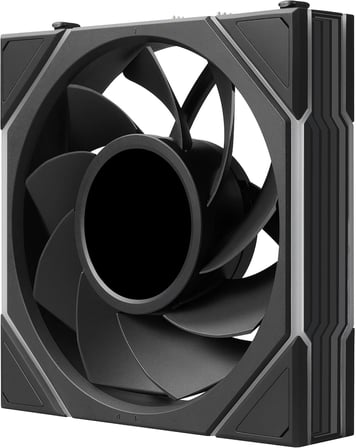UNI FAN TL LCD FLEX Kablosuz, ARGB ve LCD Ekranlı - Reverse Blade Ters Kanatlı 120mm, Siyah