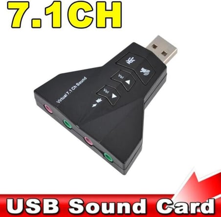 7 Kanal Mikrofon Destekli Çift Girişli Çevirici Harici Usb Ses Kartı