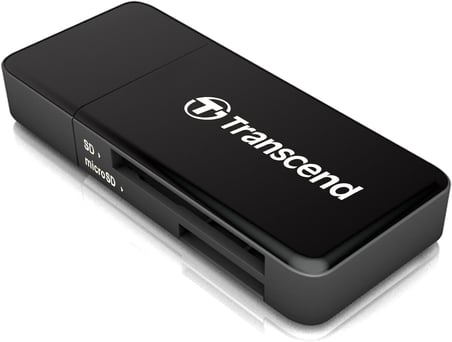 USB 3.0/3.1 Gen 1 çok fonksiyonlu kart okuyucu TS-RDF5K, siyah