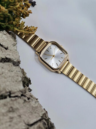 Luna Jewelry Elegant Kare Kasa 316 L Çelik Kadın Saati