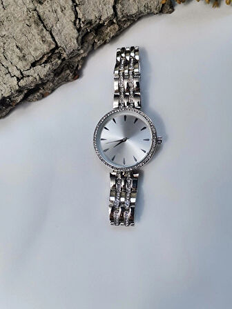 Luna Jewelry Aurora Zirkon Taşlı 316 L Çelik Kadın Saati