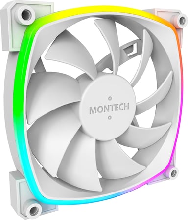 AX 120 ARGB Fan – 1600PWM, High-End Durability, Silent Performance, and Stunning ARGB Design (120mm, White)