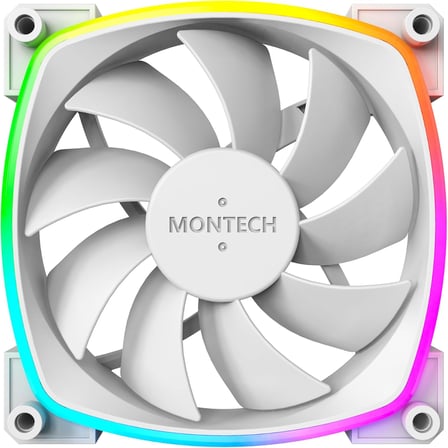 AX 120 ARGB Fan – 1600PWM, High-End Durability, Silent Performance, and Stunning ARGB Design (120mm, White)