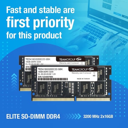 RAM Elite 8GB DDR4 3200 UDIMM CL 22
