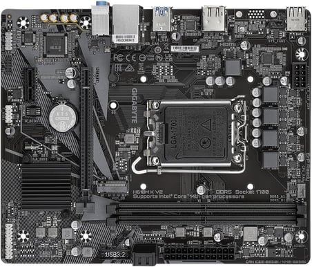 H610M K V2 Anakart – Intel Core 14. Nesil CPU'lar, 5600 MHz'e kadar DDR5, 1xPCIe 3.0 M.2, 1GbE LAN, USB 3.2 Gen 1