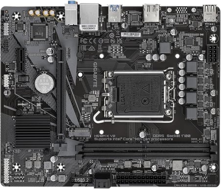 H610M K V2 Anakart – Intel Core 14. Nesil CPU'lar, 5600 MHz'e kadar DDR5, 1xPCIe 3.0 M.2, 1GbE LAN, USB 3.2 Gen 1