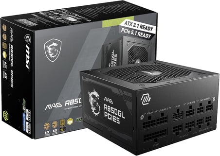 MAG 850W Güç Kaynağı 80 Plus Altın - ATX 3.0 PCIe 5.0 Hazır - 12VHPWR [MAG A850GL PCIE5]