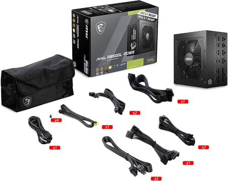 MAG 850W Güç Kaynağı 80 Plus Altın - ATX 3.0 PCIe 5.0 Hazır - 12VHPWR [MAG A850GL PCIE5]