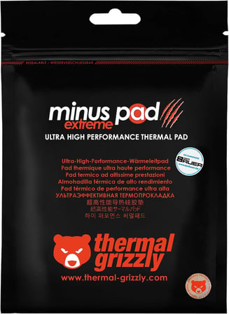Minus Pad Extreme Thermopad – kendinden yapışkanlı, silikon termal ped – ısıyı iletir ve sıcak PC bileşenlerinizi veya konsolunuzu soğutur (120 × 20 × 3 mm)