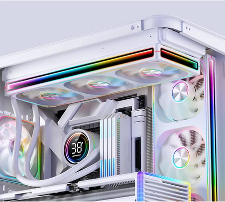 ZA-120WR (Ters) PC Kasa Fanı, Ters Bıçak, 4 Taraflı Sonsuzluk Aynalı Sessiz Bilgisayar ARGB Fanı 2400RPM, PWM Entegre M & F Kafası, Alüminyum Etiket, 28MM Kalın, Beyaz