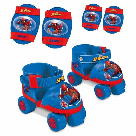 Spiderman Örümcek Adam 4 Tekerlekli Paten Seti - Alıştırma Pateni (22-29 Numara)