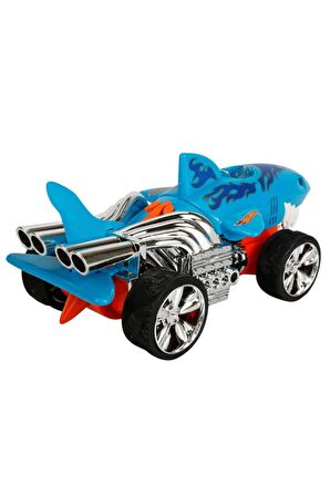 Her Çocuğun Hayali: Hot Wheels Sesli ve Işıklı Monster Action Köpek Balığı Araba 22cm.