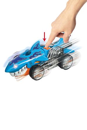 Her Çocuğun Hayali: Hot Wheels Sesli ve Işıklı Monster Action Köpek Balığı Araba 22cm.