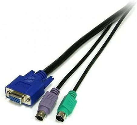 PS2 KVM SWITCH Kablosu Dişi Erkek VGA Erkek PS2
