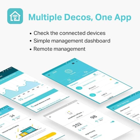 Deco E4 3-Pack , AC1200 Mbps, Dual-Band, 10/100Mbps Portları, 100 Cihaza Kadar Bağlanılabilirlik, 370 m²'ye Kadar Kapsama, Mobil Uygulama ile Kolay Kurulum, Wi-Fi 5 Mesh Sistemi