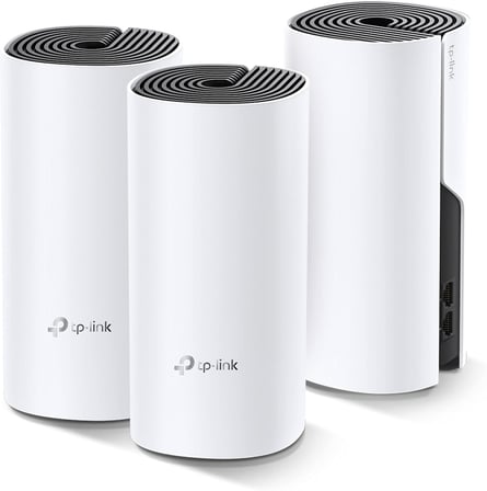 Deco M4 3-pack , AC1200 Mbps, Dual-Band, Gigabit Portları, 100 Cihaza Kadar Bağlanılabilirlik, 370 m²'ye Kadar Kapsama, Mobil Uygulama ile Kolay Kurulum, Wi-Fi 5 Mesh Sistemi