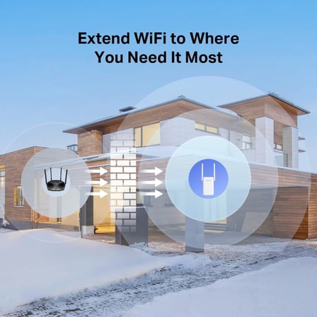 Mercusys ME80X, AX3000 Mbps, 1 Gigabit Bağlantı Noktası ve 2 Harici Anten, Dahili Access Point Modu, Tek Tuşla Kolay Kurulum, Mobil Uygulama Desteği, Dual-Band Wi-Fi 6 Menzil Genişletici
