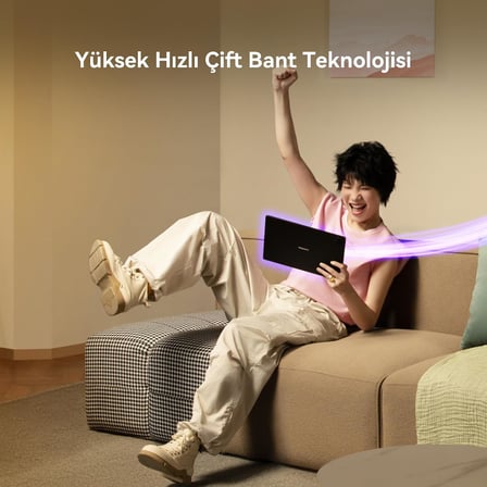 WIFI BE3 Router, 3.6 Gbps Çift Bant Wi-Fi 7, Ultra Hızlı, Görselleştirilmiş Wi-Fi Analizi, Ebeveyn Kontrolleri,%120 Daha Hızlı Veri Transferi, HomeSec, Beyaz