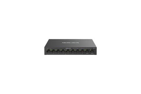 MS110CP | 10 Port PoE+ Switch | 8 Port PoE Kamera Switch | 2 Gigabit Uplink | 65W | 250m Extend | VLAN | Network Switch | Güvenlik Sistemi Uyumlu