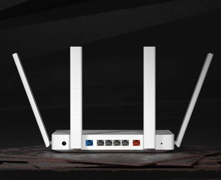 Titan AX3200 Mesh Wifi 6 Multi-Gigabit Router Çift Çekirdek Arm Cpu Işlemci 5-Port Gigabit ve 1-Port 2.5 Gigabit Yönetilebilir Fiber Destekli Router USB 2.0 ve Yüksek Hızlı USB 3.0 Portu