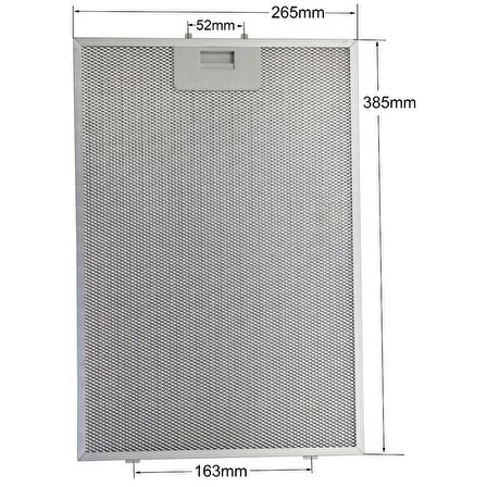 26,5 X 38,8 Cm Bosch,Siemens,Hotpoint Uyumlu Davlumbaz Filtresi