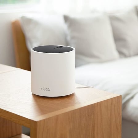 Deco X55 1-pack, AX3000 Mbps, Yapay Zeka Desteği, Gigabit Portları, 150 Cihaza Kadar Bağlanılabilirlik, 230 m²'ye Kadar Kapsama, Mobil Uygulama ile Kolay Kurulum, Wi-Fi 6 Mesh Sistemi