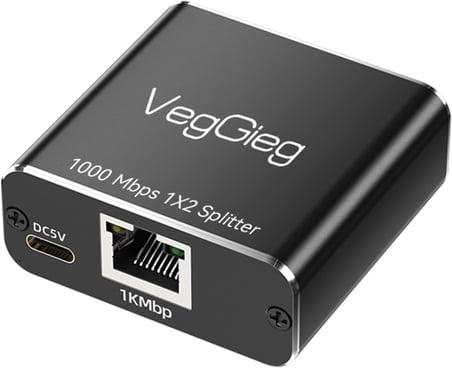 1 Giriş 2 Çıkış RJ45 Gigabit Ethernet Çoklayıcı Splitter Adaptör