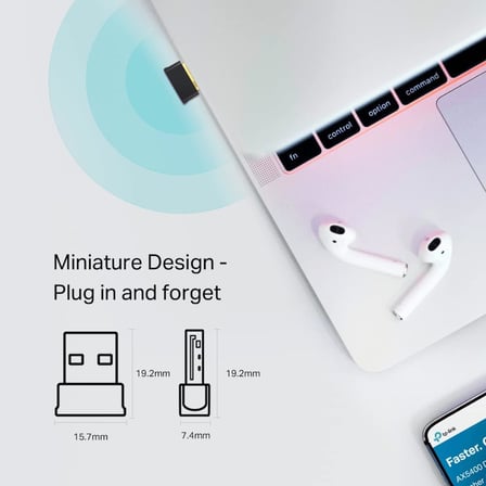 Archer T2UB Nano, AC600 Nano Wi-Fi Bluetooth 4.2 USB Adaptör