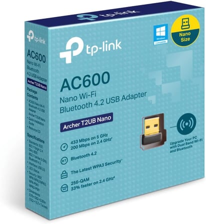 Archer T2UB Nano, AC600 Nano Wi-Fi Bluetooth 4.2 USB Adaptör