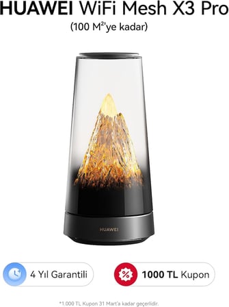WiFi Mesh X3 Pro Yönlendirici (Tek Parça), Çift Bant Wi-Fi 7 BE3600, Tüm Evi Kapsar, Kesintisiz Dolaşım, Kolay Kurulum, Ebeveyn Denetimi, Oyun Odaklı Performans, 1-3 Oda için Uygun