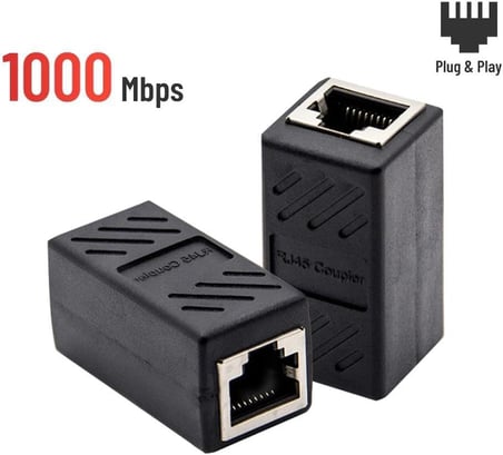 0846 Gigabit Ca55 6 Kablo Ekleyici Uzatma Uzatıcı Rj45 Birleştirici Ara Adsl İletim hız desteği 1000 mbps Ağ kablosunu genişletmek için tasarlandı.