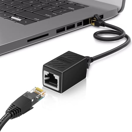 0846 Gigabit Ca55 6 Kablo Ekleyici Uzatma Uzatıcı Rj45 Birleştirici Ara Adsl İletim hız desteği 1000 mbps Ağ kablosunu genişletmek için tasarlandı.