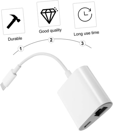Type-C to Ethernet Dönüştürücü Usb Ağ Adaptörü USB C to RJ45 Çevirici Beyaz Renk Adaptör ZR669