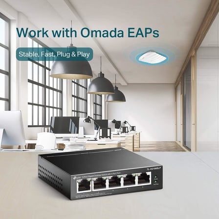 TL-SG1005LP, 4 Port PoE + ile 5 Port Gigabit Masaüstü Switch