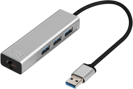 BX06HB USB 3.0, 1000Mbps Güvenilir Kablolu Ağ Bağlantısı, 3 Portlu Çoklayıcı Hub Windows 10, 8.1, 8, 7, Vista, XP ve Mac OS 10 Uyumlu