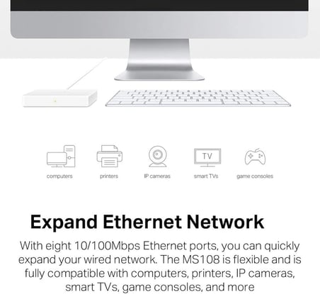 MS108, 8-Port 10/100Mbps Desktop Switch