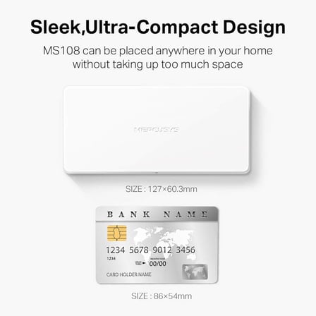 MS108, 8-Port 10/100Mbps Desktop Switch