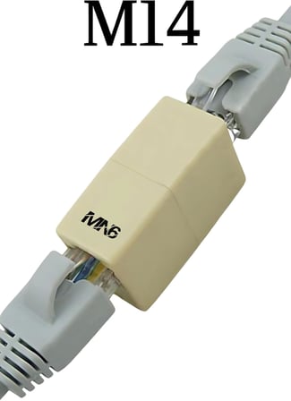 M14 5 Adet RJ45 Ethernet Kablo Birleştirici, Cat5 Cat5e Cat6 Uyumlu Dişi Dişi LAN Kablo Uzatma Aparatı