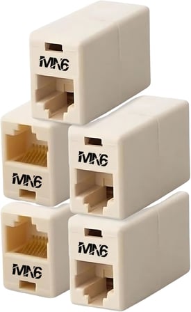M14 5 Adet RJ45 Ethernet Kablo Birleştirici, Cat5 Cat5e Cat6 Uyumlu Dişi Dişi LAN Kablo Uzatma Aparatı