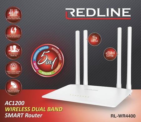 RL-WR4400 Wi-Fi Bağlantılı Çift Bantlı Yönlendirici