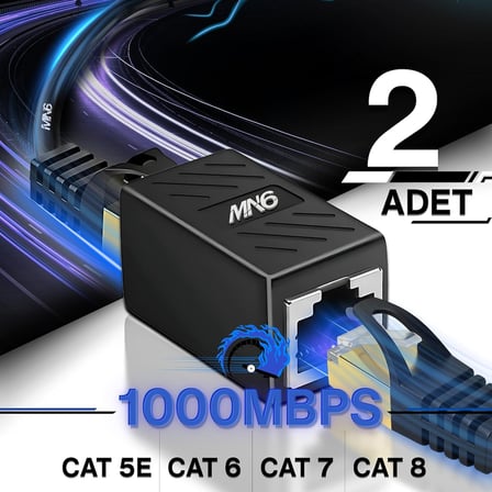 M13X cat6 kablo birleştirici/2 Adet-Cat5-Cat6-Cat7-Cat8-uyumlu/ethernet kablo uzatma aparatı-ethernet uzatma aparatı (2)