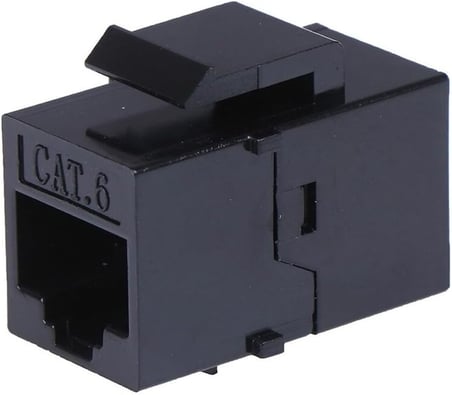 LUNATİC 25454 RJ45 CAT6 DİŞİ/DİŞİ 8P-8C ARA KAPLİN COUPLER ADAPTÖR SİYAH