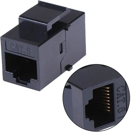 LUNATİC 25454 RJ45 CAT6 DİŞİ/DİŞİ 8P-8C ARA KAPLİN COUPLER ADAPTÖR SİYAH