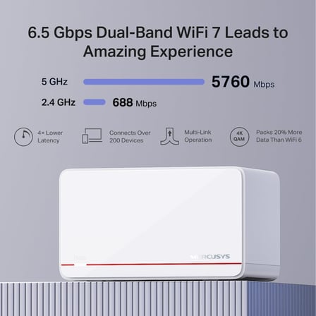 Halo H37BE(2-pack) | Wi-Fi 7 Mesh Sistemi | BE6500 Mbps Hız | Fiber Uyumlu | Dual-Band | 2× 2.5G Port | 4K-QAM | MLO| 650 m² Kapsama | Mobil Uygulama ile Kolay Kurulum – Güçlü ve Hızlı Ev Ağı