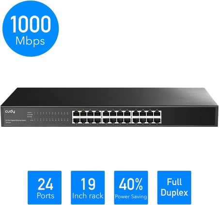GS1024 16K MAC, 24 Port Gigabit Metal Switch