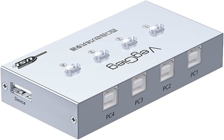 USB 2.0 Anahtarlı 4 Portlu Yazıcı Printer Çoklayıcı Sharing Switch