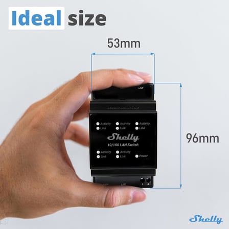 LAN Switch | DIN rayı için Ethernet ağ anahtarı (10/100 Mbps) | 5 RJ45 bağlantı noktası | 110 V - 230 V | ek adaptör gerekmez | kolay kurulum | tak ve çalıştır